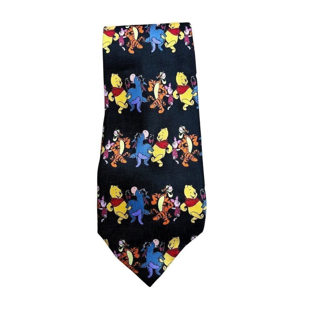 Disney Winnie the Pooh Characters Men's Blue‎ Necktie Animal Print